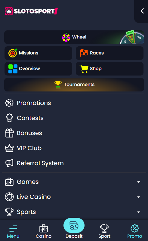 Slotosport Casino mobile